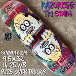 Heroin Skateboards, Razoregg, Symmetrical, Tri Stain, Spliced, Deck, 9.5", Level Skateboards, Brighton, Local Skate Shop, Independent, Skater owned and run, south coast, Level Skate Park.