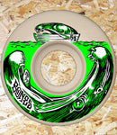 BONES, Wheels, STF, 'Salmon Dinner', 54mm, V3, (Slims), 99A, White, Green, Level Skateboards, Brighton, Local Skate Shop, Independent, Skater owned and run, south coast, Level Skate Park.