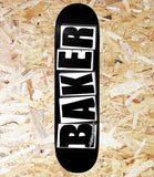 Baker Brand Logo Deck Black 8.25,Level Skateboards, Brighton, Local Skate Shop, Independent, Skater owned and run, south coast, Level Skate Park.