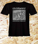 Confusion, Four Horsemen, T-Shirt, Black,  Level Skateboards, Brighton, Local Skate Shop, Independent, Skater owned and run, south coast, Level Skate Park.