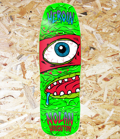 Heroin Skateboards, Nolan, Mutation, Deck, 10.1, Neon Green, Level Skateboards, Brighton, Local Skate Shop, Independent, Skater owned and run, south coast, Level Skate Park.