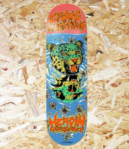 Heroin Skateboards, Craig Questions, ‘Reflections’, Deck, 9″, Blue, Level Skateboards, Brighton, Local Skate Shop, Independent, Skater owned and run, south coast, Level Skate Park.