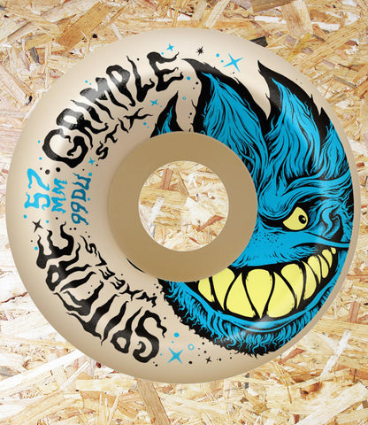 Spitfire X Grimple, Formula Four, Lock-In Full, Wheels, Grimplehead, 99 Duro, White, 57mm, Level Skateboards, Brighton, Local Skate Shop, Independent, Skater owned and run, south coast, Level Skate Park.