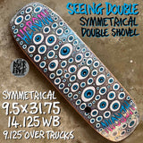 Heroin Skateboards, Seeing Double, Shovel Skateboard Deck 9.5", Level Skateboards, Brighton, Local Skate Shop, Independent, Skater owned and run, south coast, Level Skate Park.