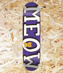 Meow Skateboards, Logo, Deck, 8.0", purple, Brighton, Skate Shop, Level Skateboards, Brighton, Local Skate Shop, Independent, Skater owned and run, south coast, Level Skate Park.