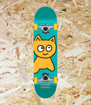 Meow, Big Cat, Mini Complete Skateboard, 7.25", Teal, Level Skateboards, Brighton, Local Skate Shop, Independent, Skater owned and run, south coast, Level Skate Park.